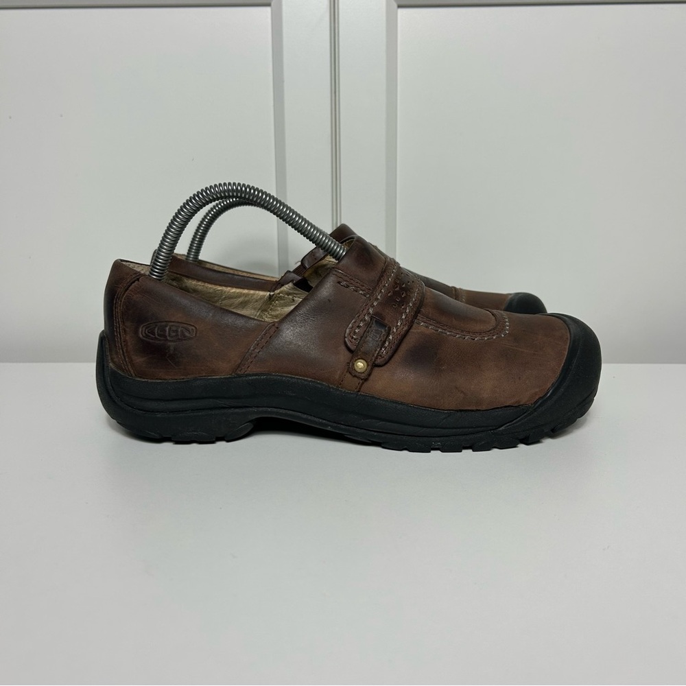 Keen Kaci Brown Leather Slip On